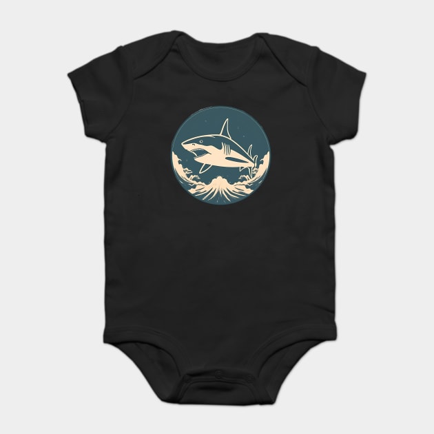 Shark Illustration, Love Sharks Baby Bodysuit by logiamerch